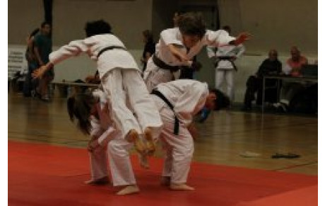 LES JUDOKAS AU MILEU DES BASKETTEURS
